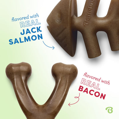 Benebone Medium 4-Pack Dog Toys for Aggressive Chewers – Under 60 lbs