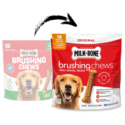Milk-Bone Brushing Chews, Mini, Original Flavor, 90 Dental Treats