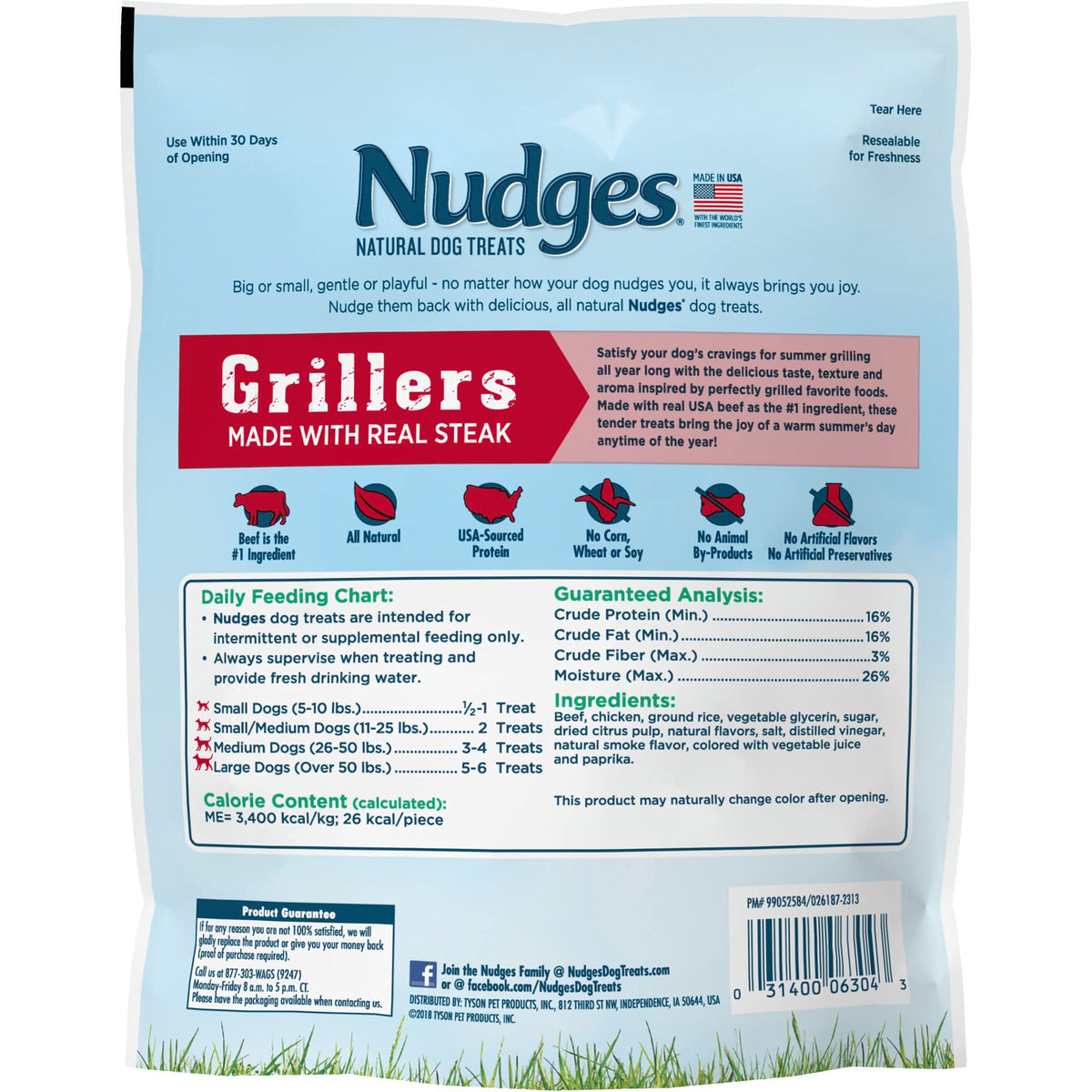 Blue Buffalo Nudges Grillers Steak Dog Treats, 16 oz