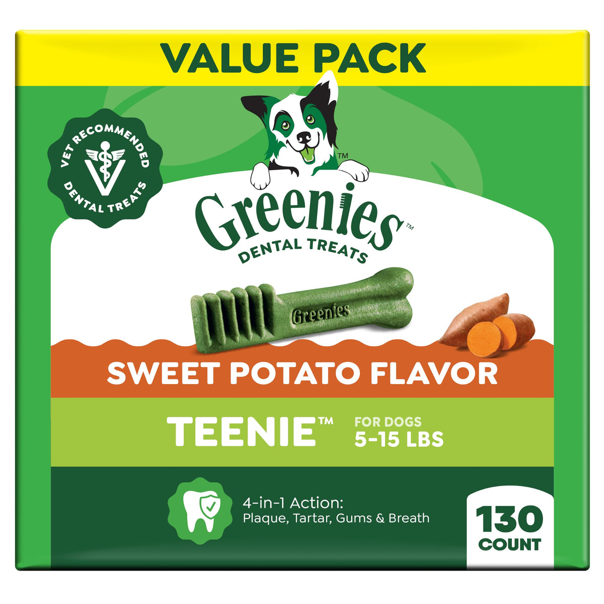 Greenies Teenie Natural Dental Dog Treats, Fresh Mint Flavor, 43 Count
