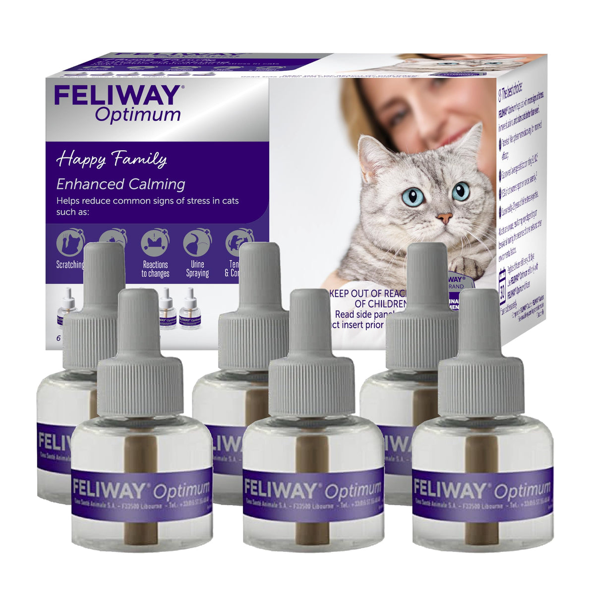 FELIWAY Optimum Cat Calming Pheromone Diffuser Refill - 1 Pack