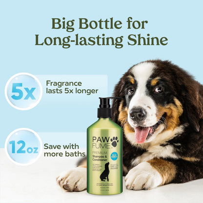 PAWFUME Dog Shampoo and Conditioner, Blue Ribbon, 1-Pack