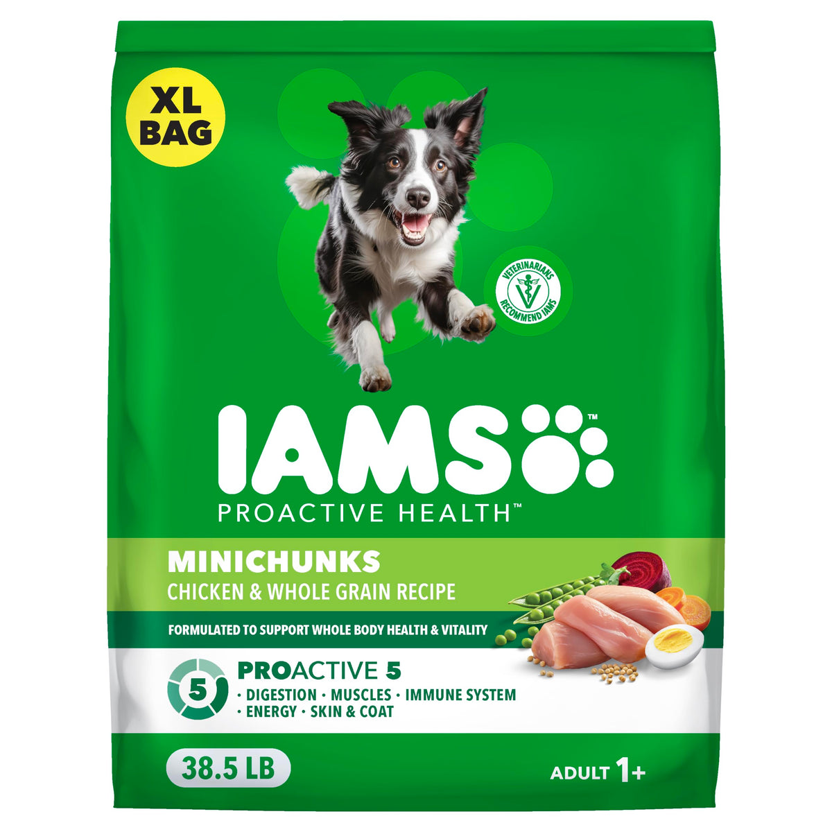IAMS Proactive Health Adult Minichunks Dry Dog Food, Chicken, 30 lb