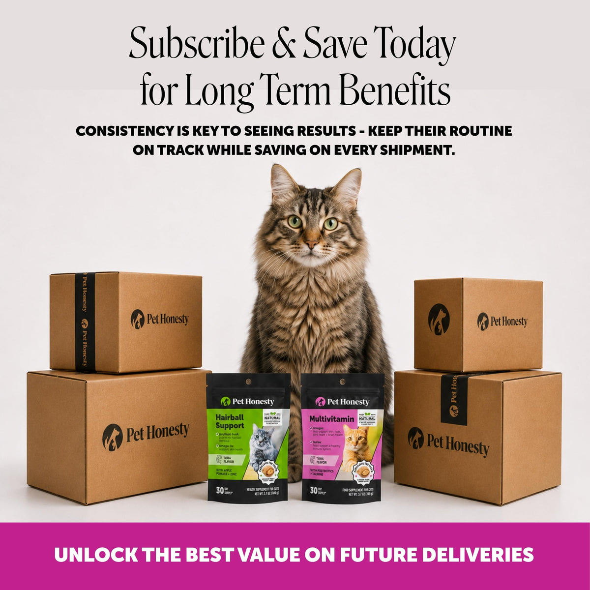Pet Honesty Vet Backed Cat Multivitamin Lickable Puree, Salmon, 40 Ct