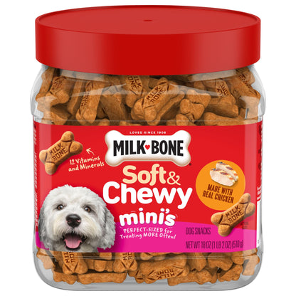 Milk-Bone Soft & Chewy Dog Treats, 25 Oz. Canister