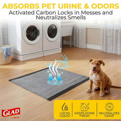 Glad for Pets Activated Carbon Disposable Dog Training Pads, 100 Count