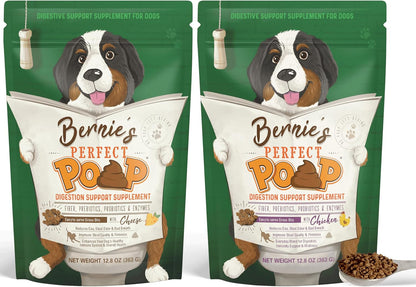 Bernie's Perfect Poop 4-in-1 Digestion Supplement, 2 Flavor Bundle, 12.8 oz