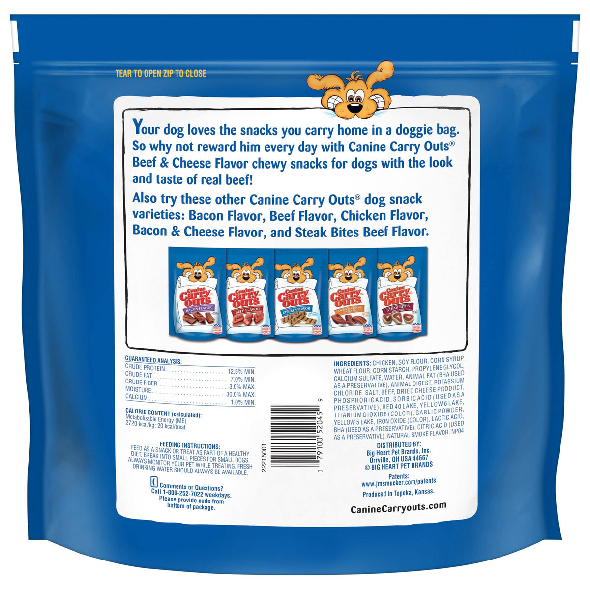 Canine Carry Outs Beef Flavor Dog Treats, 47 Ounce Bag