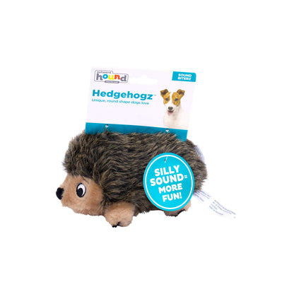 Outward Hound Hedgehogz Plush Dog Toy, Squeaks & Grunts, Medium, 9" x 6.5"