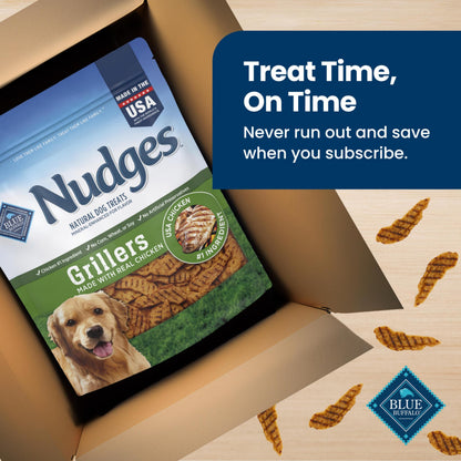 Blue Buffalo Nudges Grillers Salmon Dog Treats, 16 oz