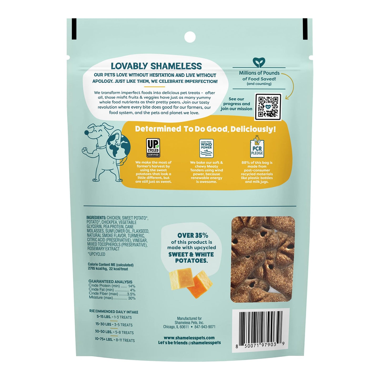 Shameless Pets Bacon Me Crazy Meaty Tenders, Soft Dog Treats, 8oz