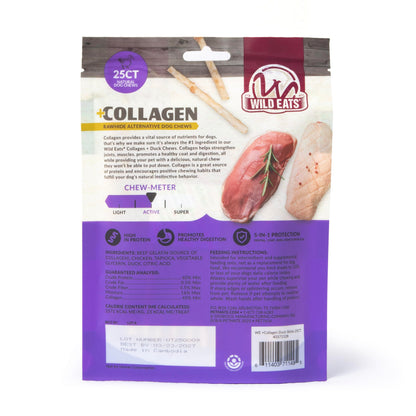Wild Eats Salmon Flavor Collagen Twist Style Dog Chews, 50 Pack, 1 cm Wide