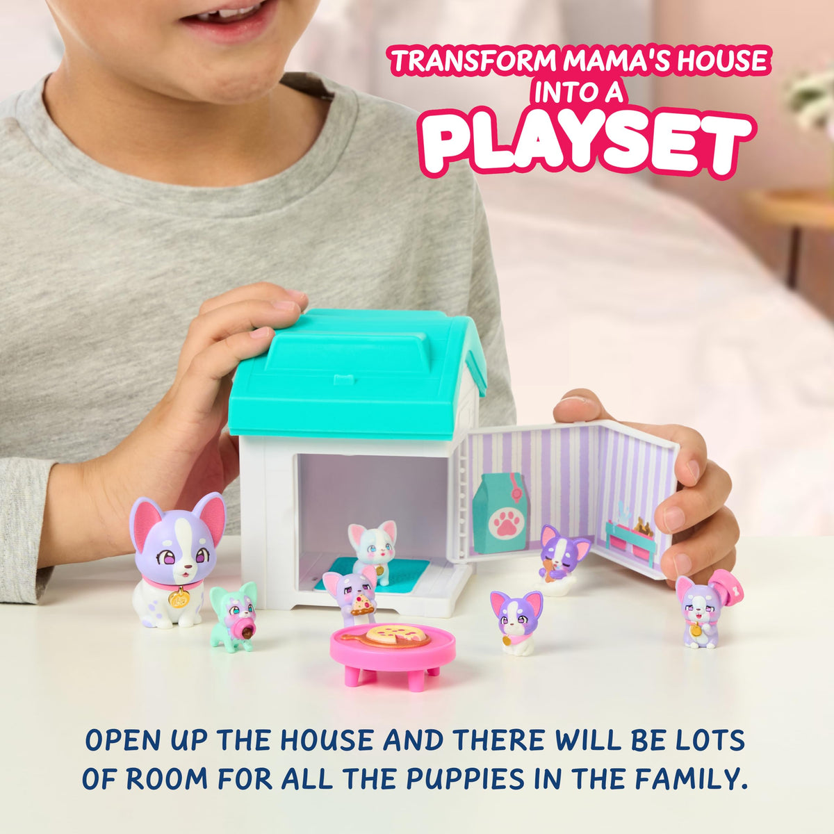 Little Live Pets Mama Surprise Families Pet Vet Playset, Baby Care Clinic Animal Hospital Play Set, 3 Puppies, Accessories, Vet Toys for Kids 5+