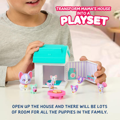 Little Live Pets Mama Surprise Families Pet Vet Playset, Baby Care Clinic Animal Hospital Play Set, 3 Puppies, Accessories, Vet Toys for Kids 5+