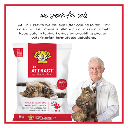 Dr. Elsey's Cat Attract Clumping Clay Cat Litter 40 lb. Bag