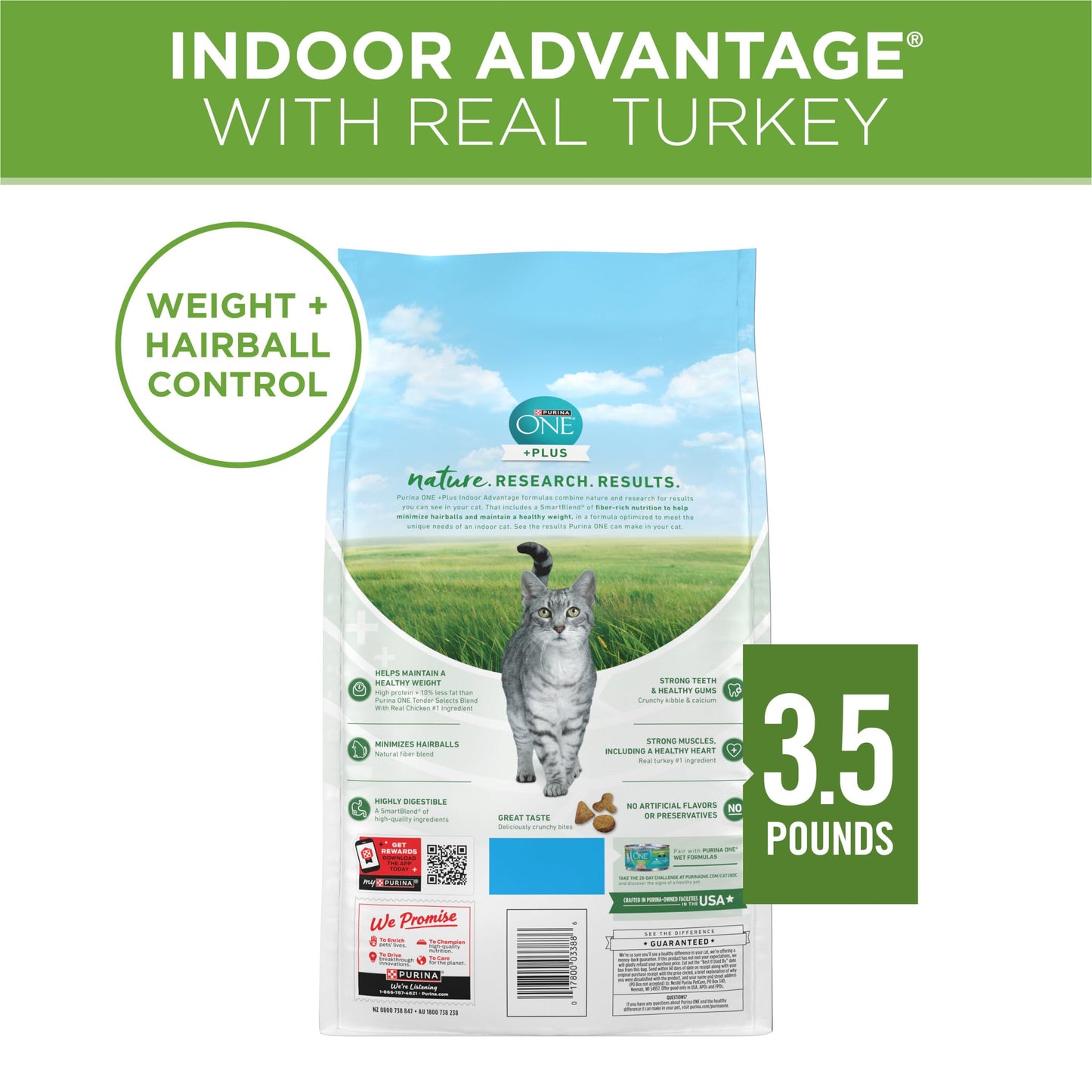 Purina ONE Natural Indoor Dry Cat Food, +Plus Indoor Advantage