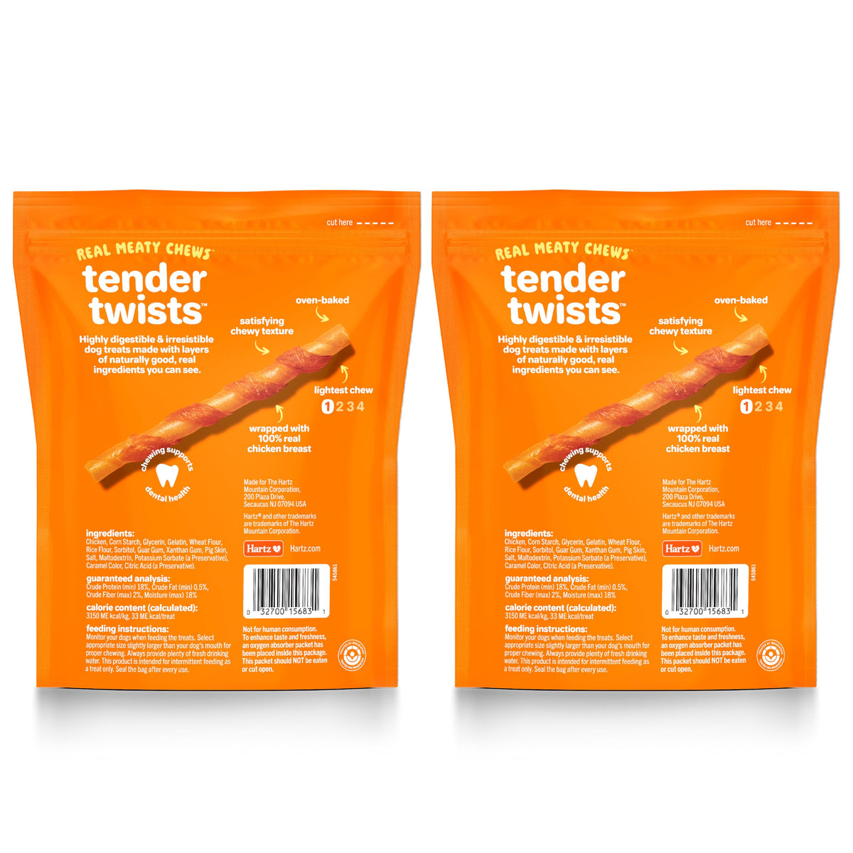Hartz Oinkies Tender Twirls + Collagen Rawhide‑Free Dog Chews, 20 Count, 9.5 Ounce (Pack of 12)