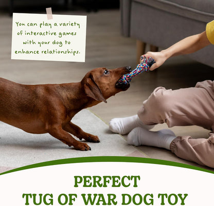 SHARLOVY Large Tough Chew Toys for Aggressive Chewers, 9 Pack Dog Rope Toys