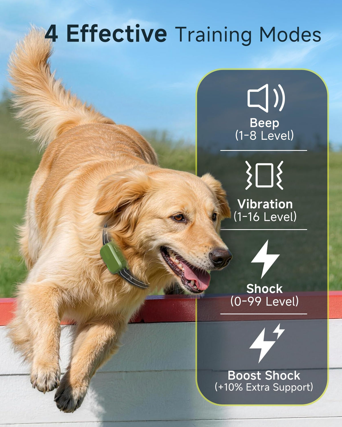 Dog Shock Collar - 4500FT Dog Training Collar with Remote, Blush Pink