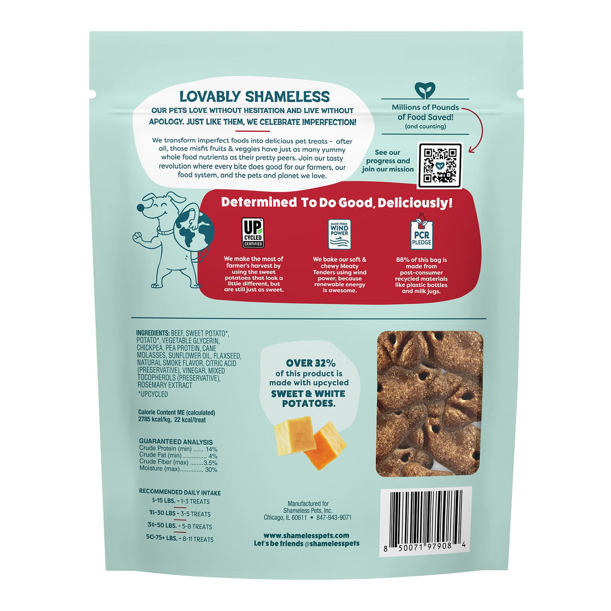 Shameless Pets Meaty Tenders Variety Pack, Soft Dog Treats, 8 Ounce (Pack of 6)