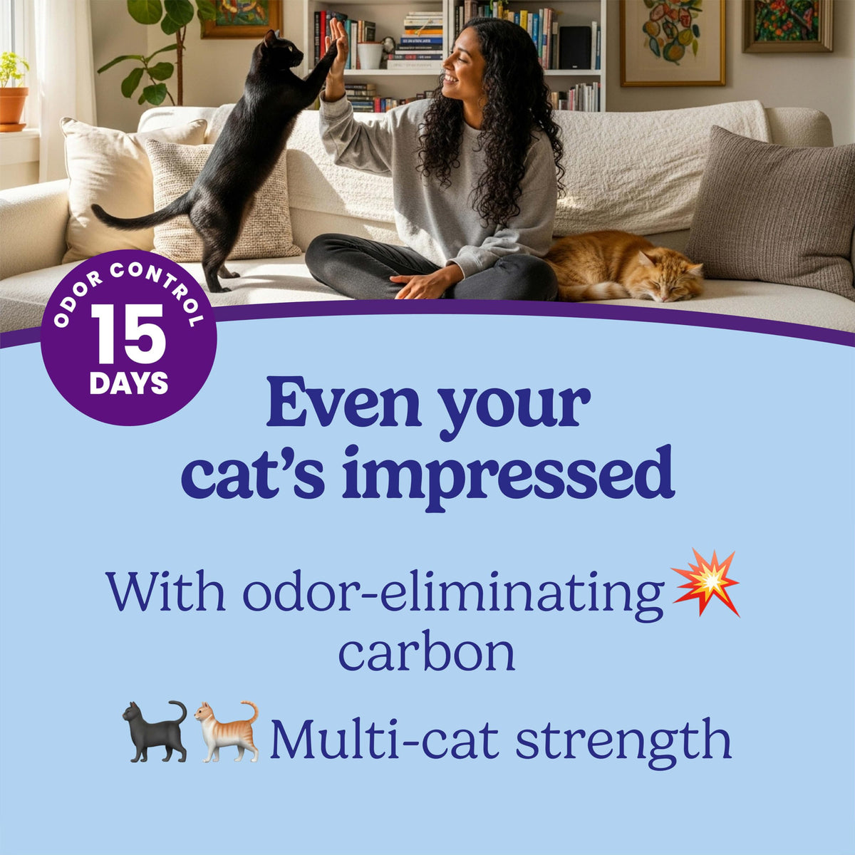 Fresh Step Advanced Odor Shield Clumping Cat Litter with Gain, 18.5 lb, 2Pk