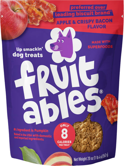 Fruitables Baked Dog Treats, Low Calorie Treats, Pumpkin & Blueberry, 12oz