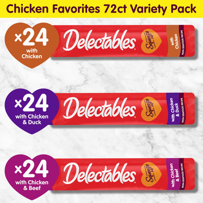 Delectables Squeeze Up Non-Seafood Variety Pack Lickable Cat Treat, 20 Count (Pack of 1)