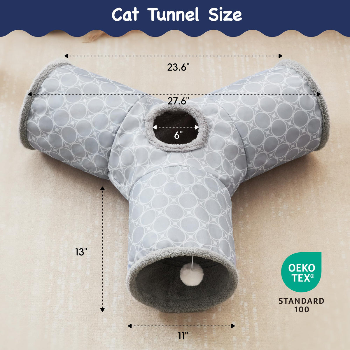 Tempcore Pet Tunnel Tube Cat Toys, Cat Tunnels for Indoor Cats
