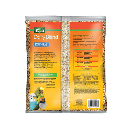Wild Harvest Daily Blend Bird Food For Parakeet, Canary & Finch,10 lbs