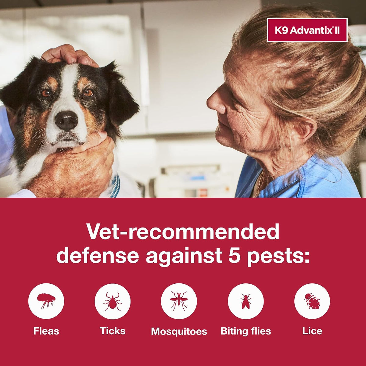 K9 Advantix II Flea & Tick Topical for Large Dogs 21–55 lbs., 2ct