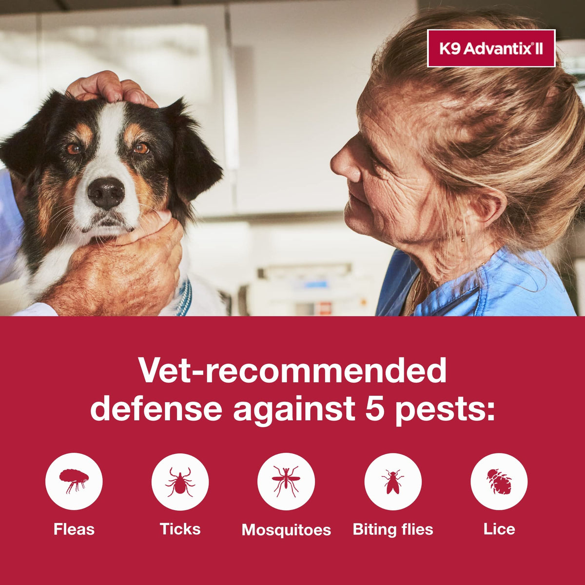 K9 Advantix II Flea & Tick Topical for Large Dogs 21–55 lbs., 2ct
