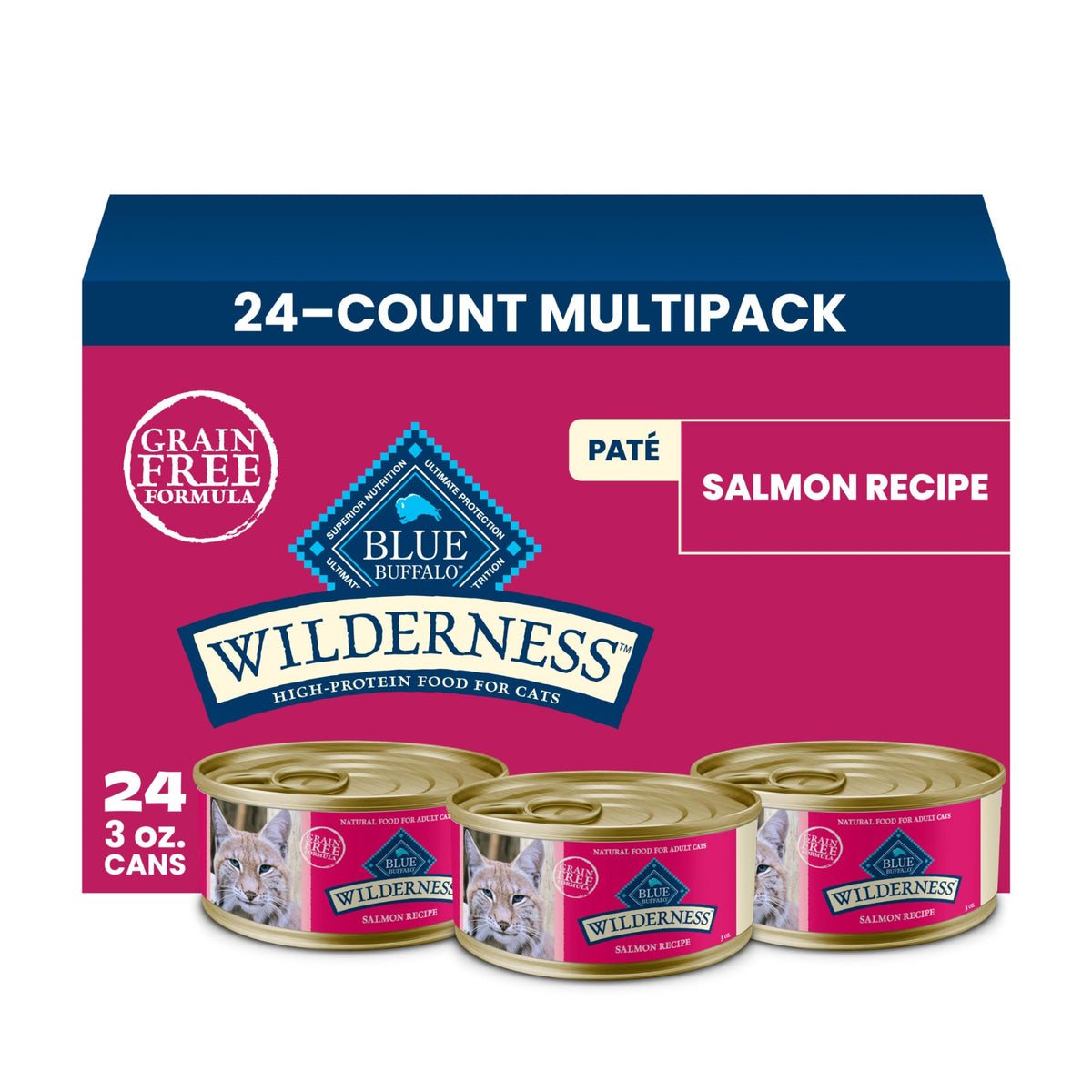 Blue Buffalo Tastefuls Wet Cat Food, Made with Natural Ingredients, Tuna and Chicken Flaked Entrées in Gravy, 3oz Cans, 4-Count Variety Pack Trial Size