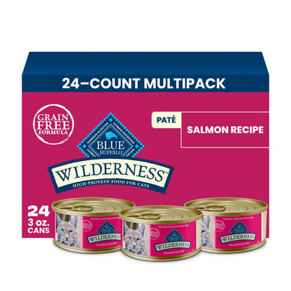 Blue Buffalo Tastefuls Wet Cat Food, Made with Natural Ingredients, Tuna and Chicken Flaked Entrées in Gravy, 3oz Cans, 4-Count Variety Pack Trial Size