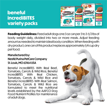 Purina Beneful Small Breed Wet Dog Food Variety Pack, (30) 3 oz Cans