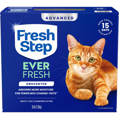 Fresh Step Advanced Ever Fresh Multi Cat Clumping Cat Litter, 16 lb., 2 Pk