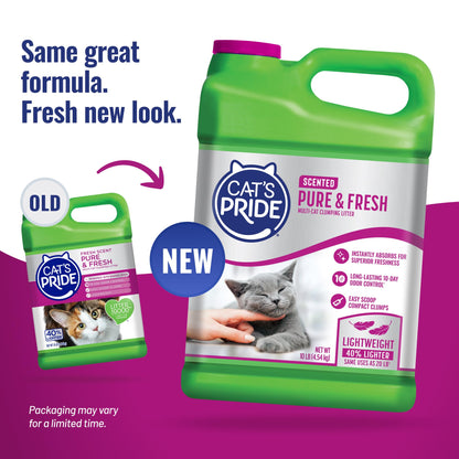 Cat's Pride Antibacterial Litter, Odor-Eliminating Scented 12lb
