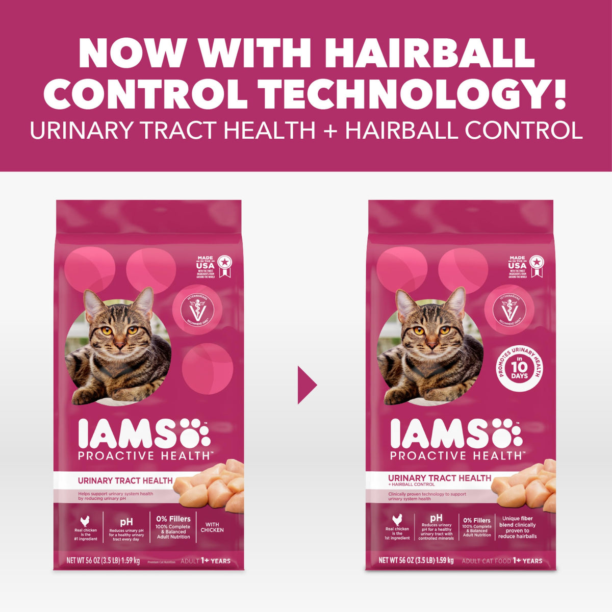 IAMS Proactive Health Urinary Tract Health Dry Cat Food, Chicken, 7 lb