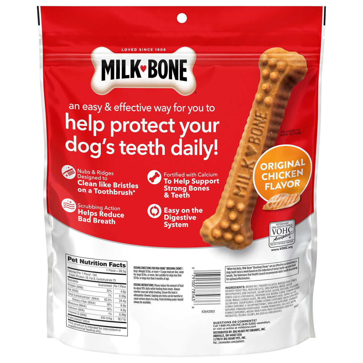 Milk-Bone Brushing Chews, Mini, Original Flavor, 90 Dental Treats