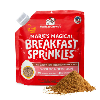 Stella & Chewy’s Freeze-Dried Raw Marie's Magical Dinner Dust – Protein Rich, Grain Free Dog & Puppy Food Topper – Grass-Fed Beef Recipe – 7 oz Bag
