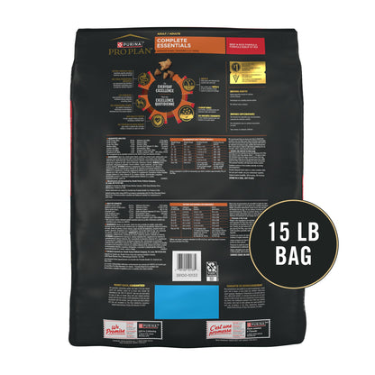 Purina Pro Plan Complete Essentials Beef & Rice Dry Dog Food, 35 lb Bag