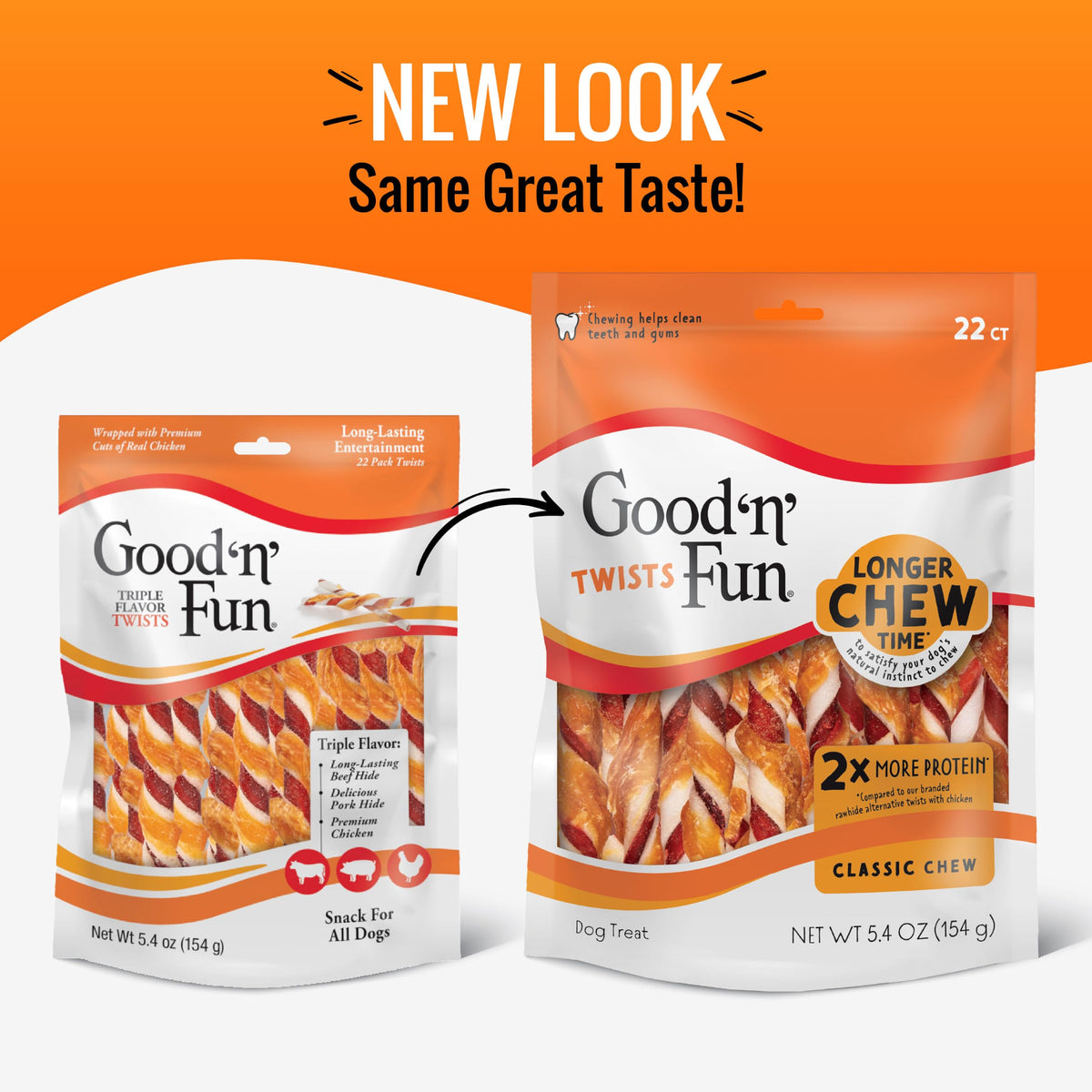 Good 'n' Fun Twists Long-Lasting Dog Treat, 35 Count (12 Pack)
