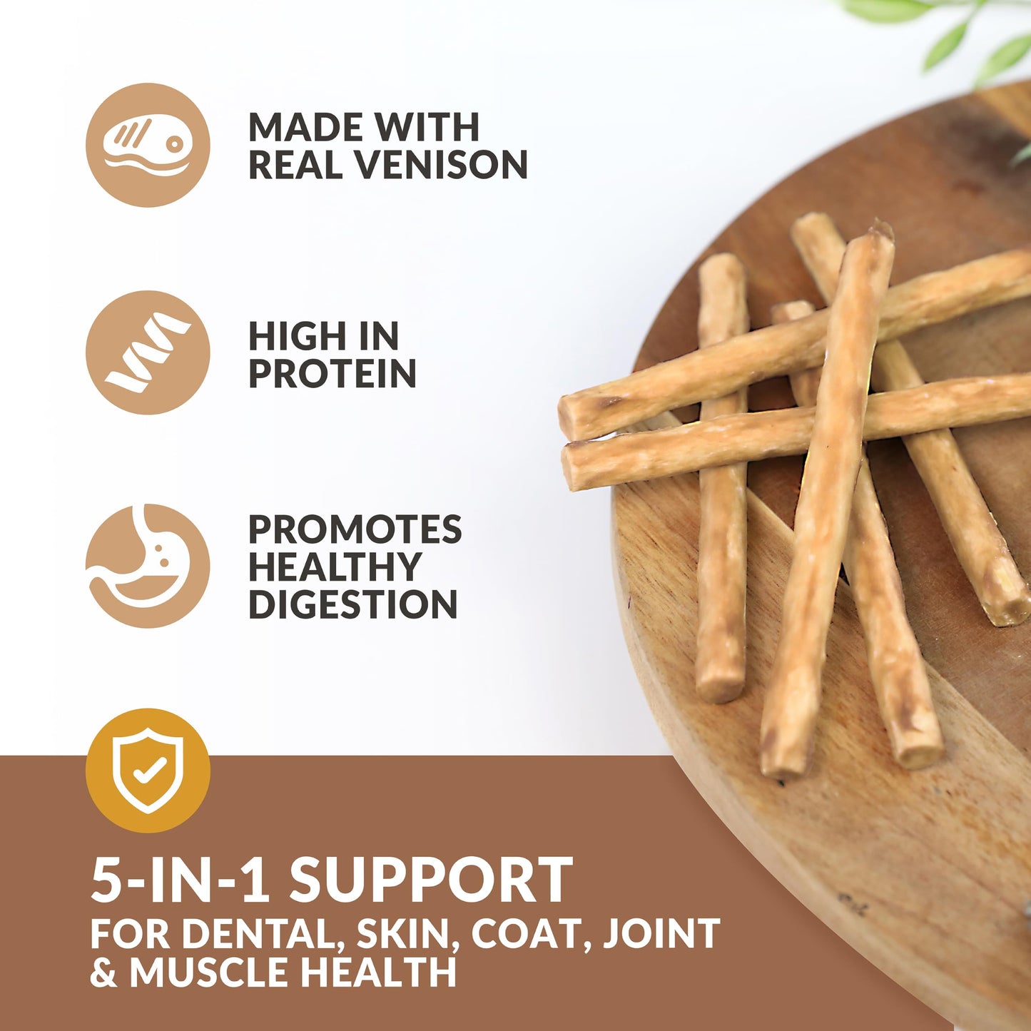 Wild Eats Real Duck Collagen Bully Sticks for Dogs, 25 Pack, Rawhide Free