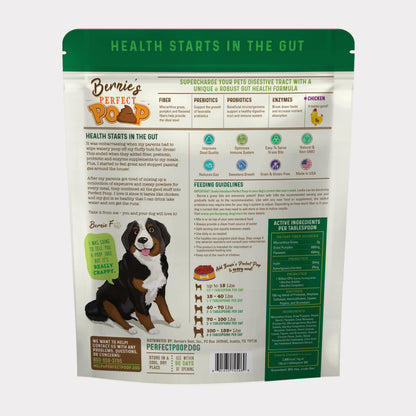 Bernie's Perfect Poop 4-in-1 Dog Digestion Supplement, Cheese, 12.8 oz