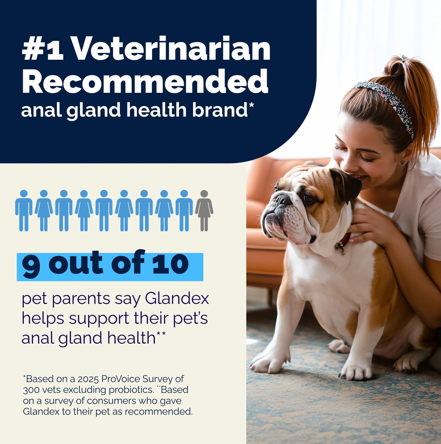 Vetnique Glandex for Dogs Anal Gland Chews 60ct Pumpkin + Digestive Enzymes