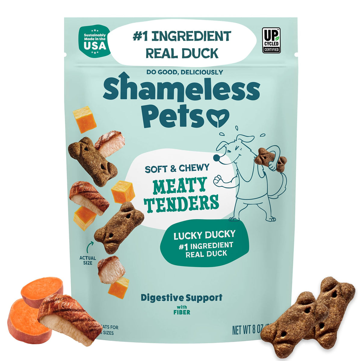 Shameless Pets Meaty Tenders Variety Pack, Soft Dog Treats, 8 Ounce (Pack of 6)