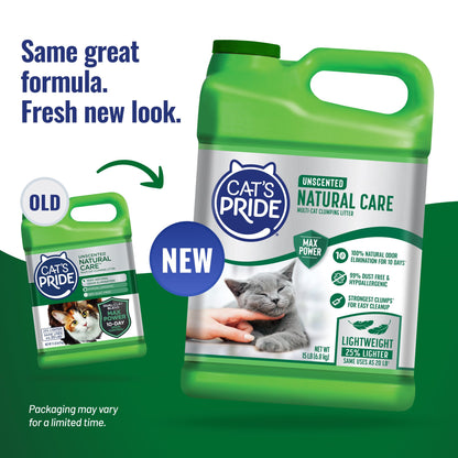 Cat's Pride Total Odor Control, Max Power, Clumping Litter Unscented 15lb
