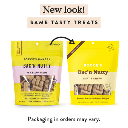 Bocce's Bakery PB & Banana Flavor Soft & Chewy Dog Treats, 6 oz