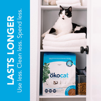 ökocat Low Tracking Natural Wood Clumping Cat Litter, Odor Control 14 Lbs