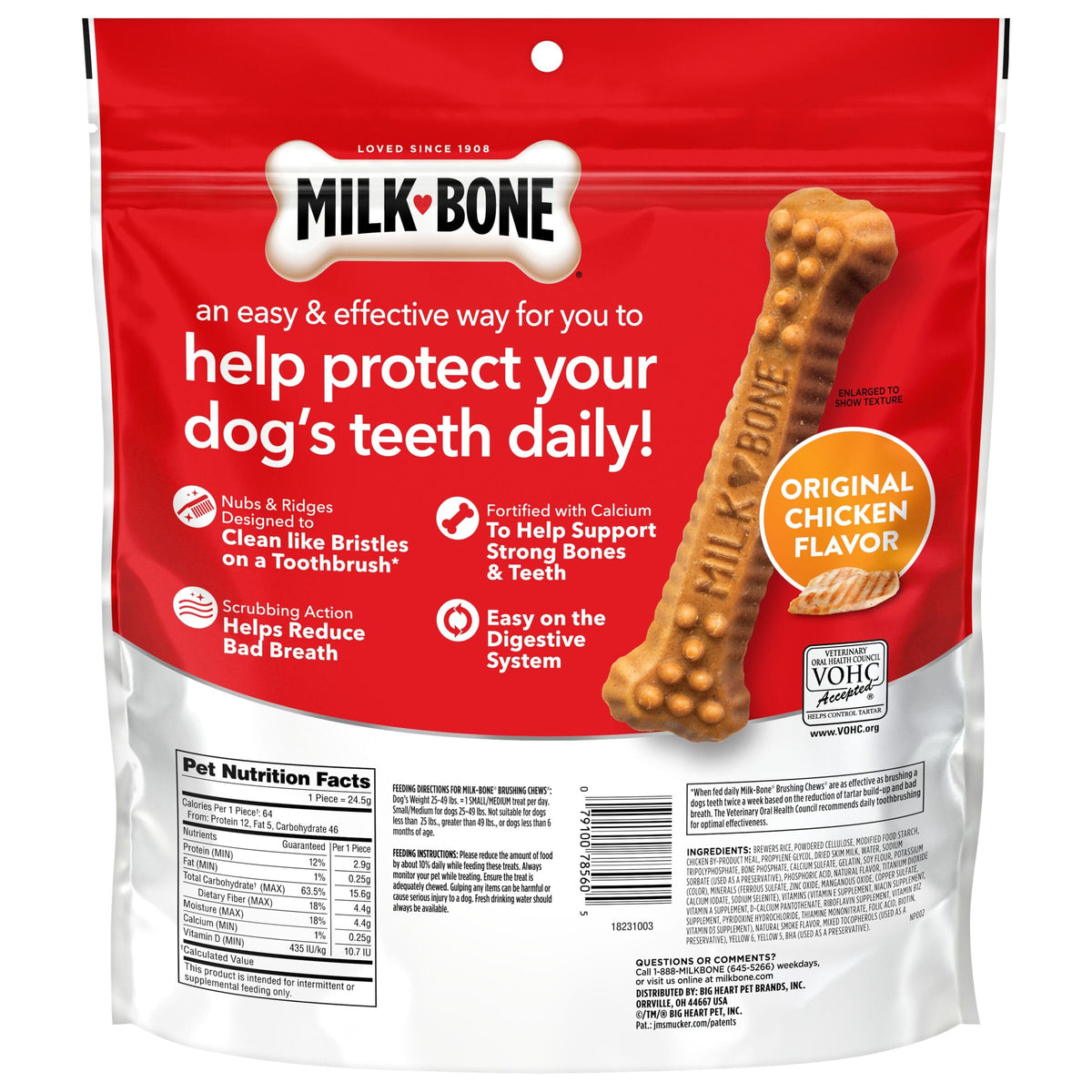 Milk-Bone Brushing Chews, Mini, Original Flavor, 90 Dental Treats