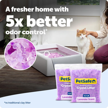 PetSafe ScoopFree Premium Crystal Litter, Fresh Scent, 4.3 Lb Bag, 2 Pack